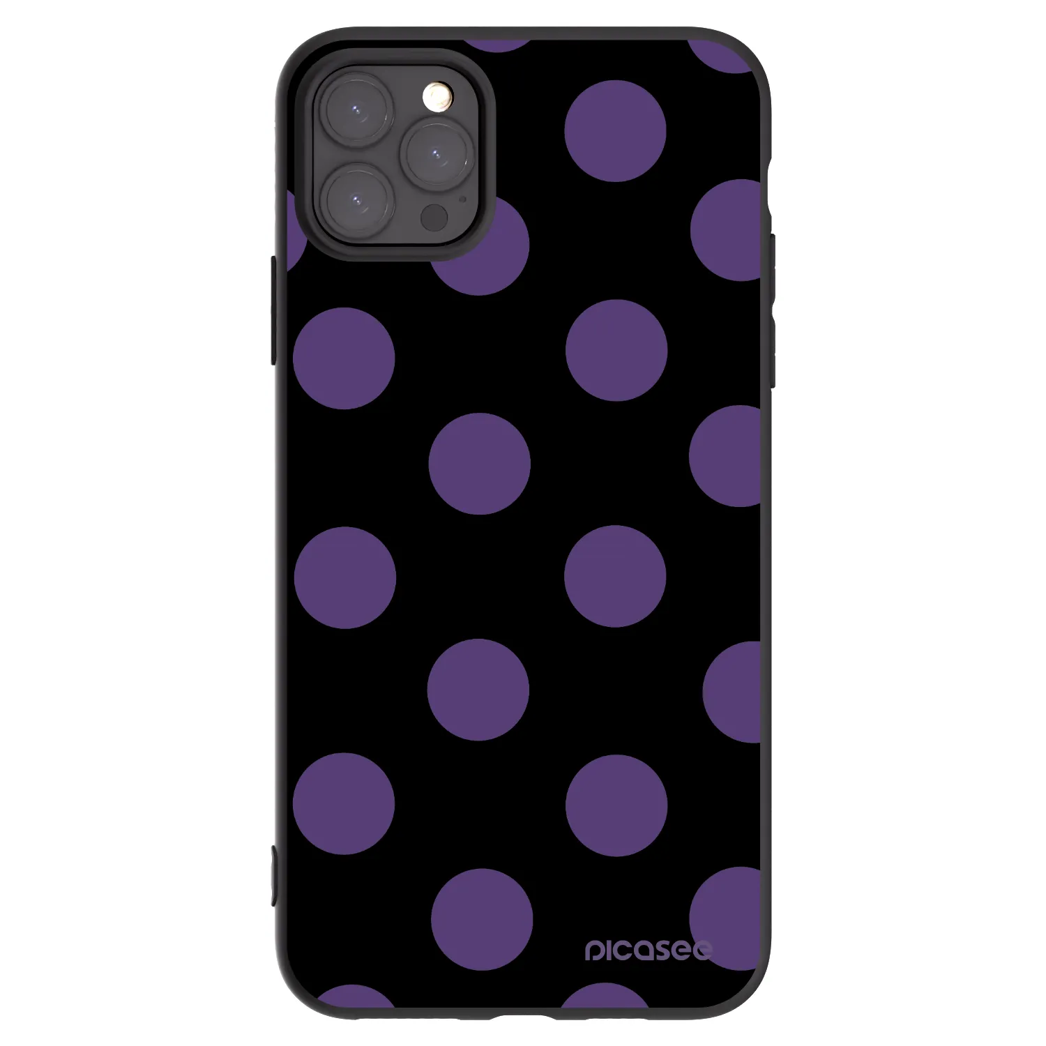 Picasee silikonski črni ovitek za Apple iPhone 11 Pro Max - Big flickers