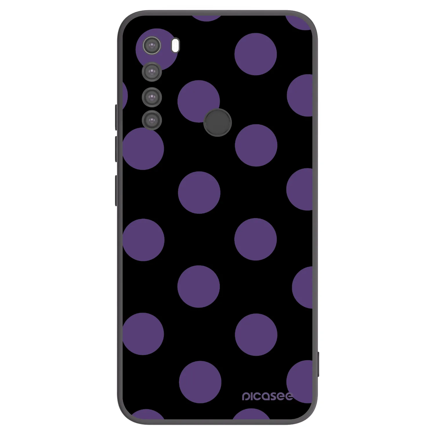 Picasee silikonski črni ovitek za Xiaomi Redmi Note 8 - Big flickers