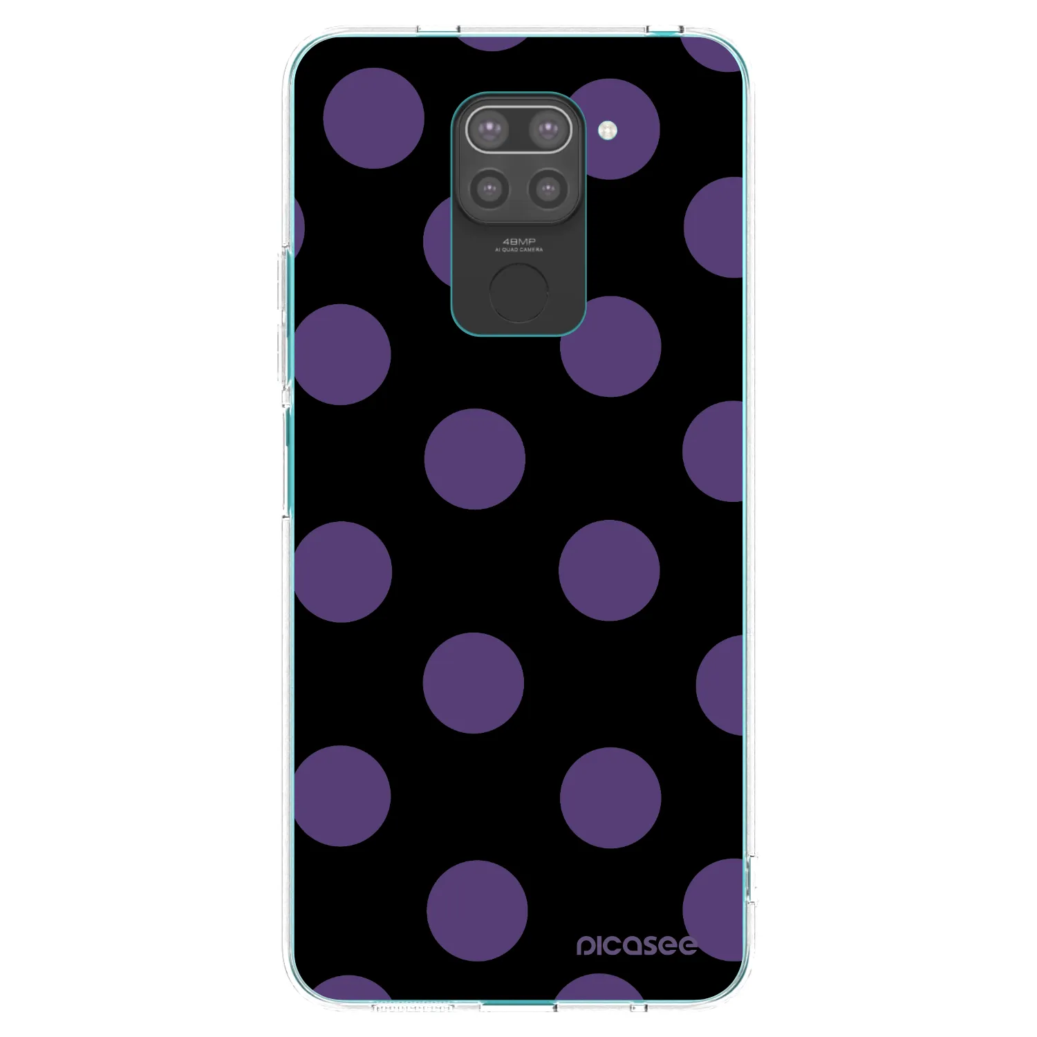 Picasee silikonski črni ovitek za Xiaomi Redmi Note 9 - Big flickers