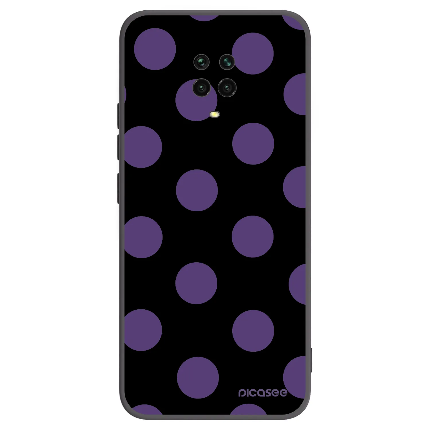 Picasee silikonski črni ovitek za Xiaomi Redmi Note 9S - Big flickers