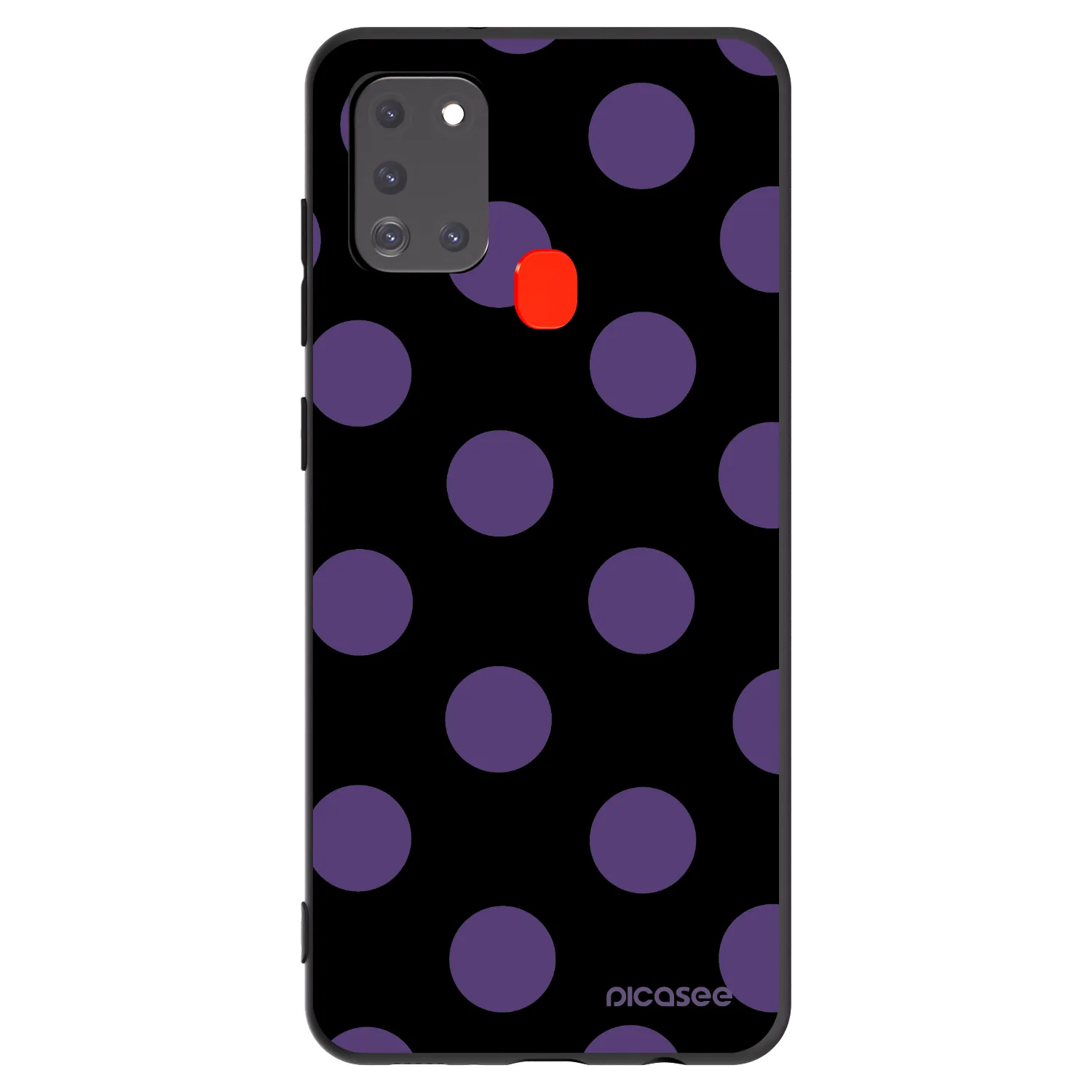 Picasee silikonski črni ovitek za Samsung Galaxy A21s - Big flickers