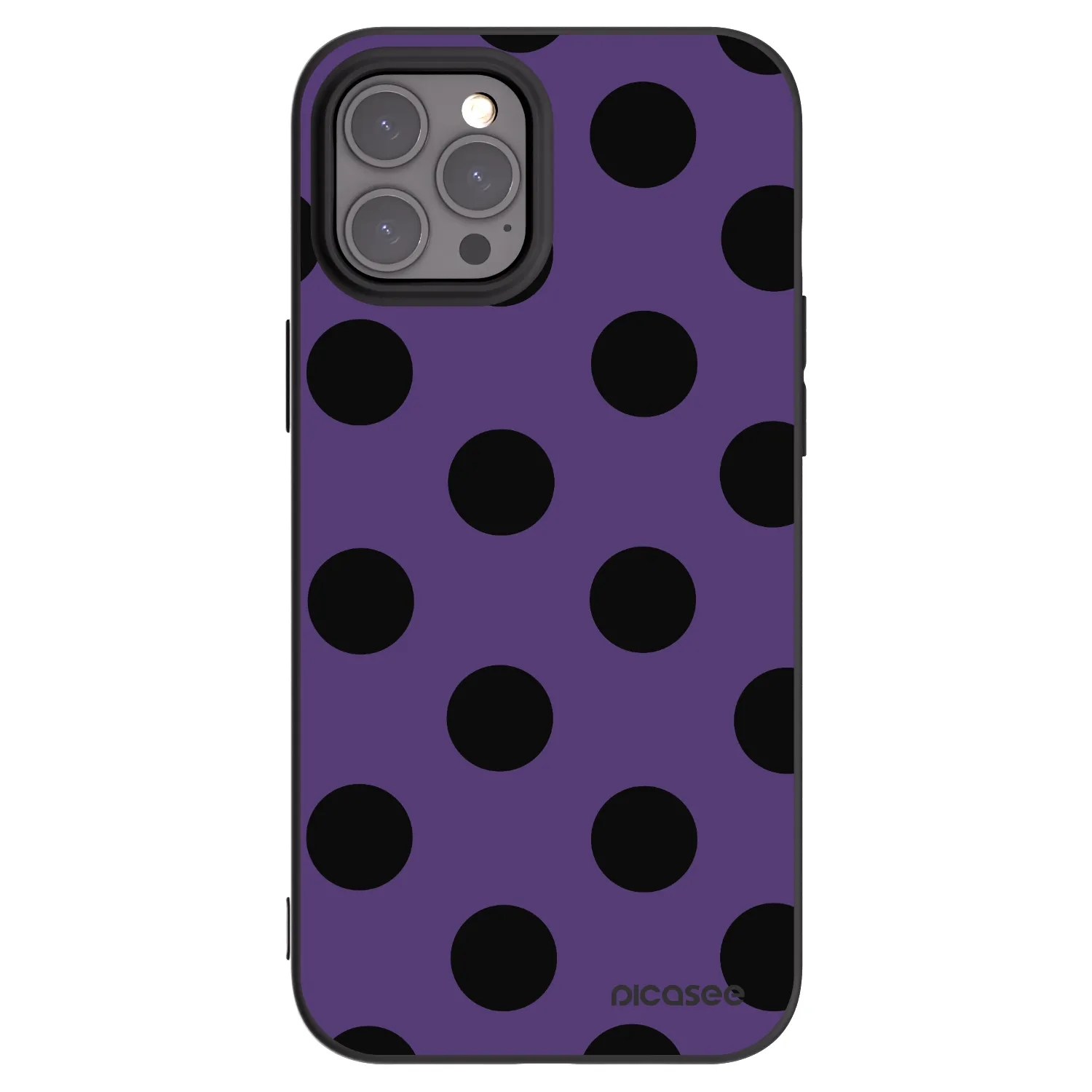 Picasee silikonski črni ovitek za Apple iPhone 12 Pro Max - Big flickers 2