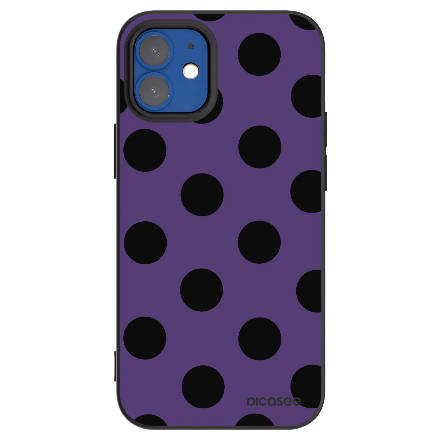 Picasee silikonski črni ovitek za Apple iPhone 12 mini - Big flickers 2