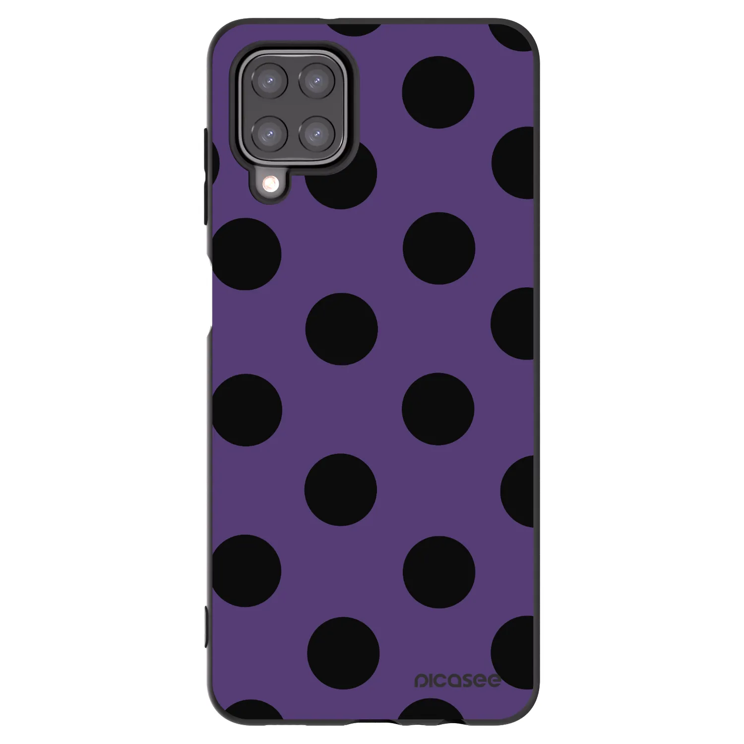 Picasee silikonski črni ovitek za Samsung Galaxy A12 A125F - Big flickers 2
