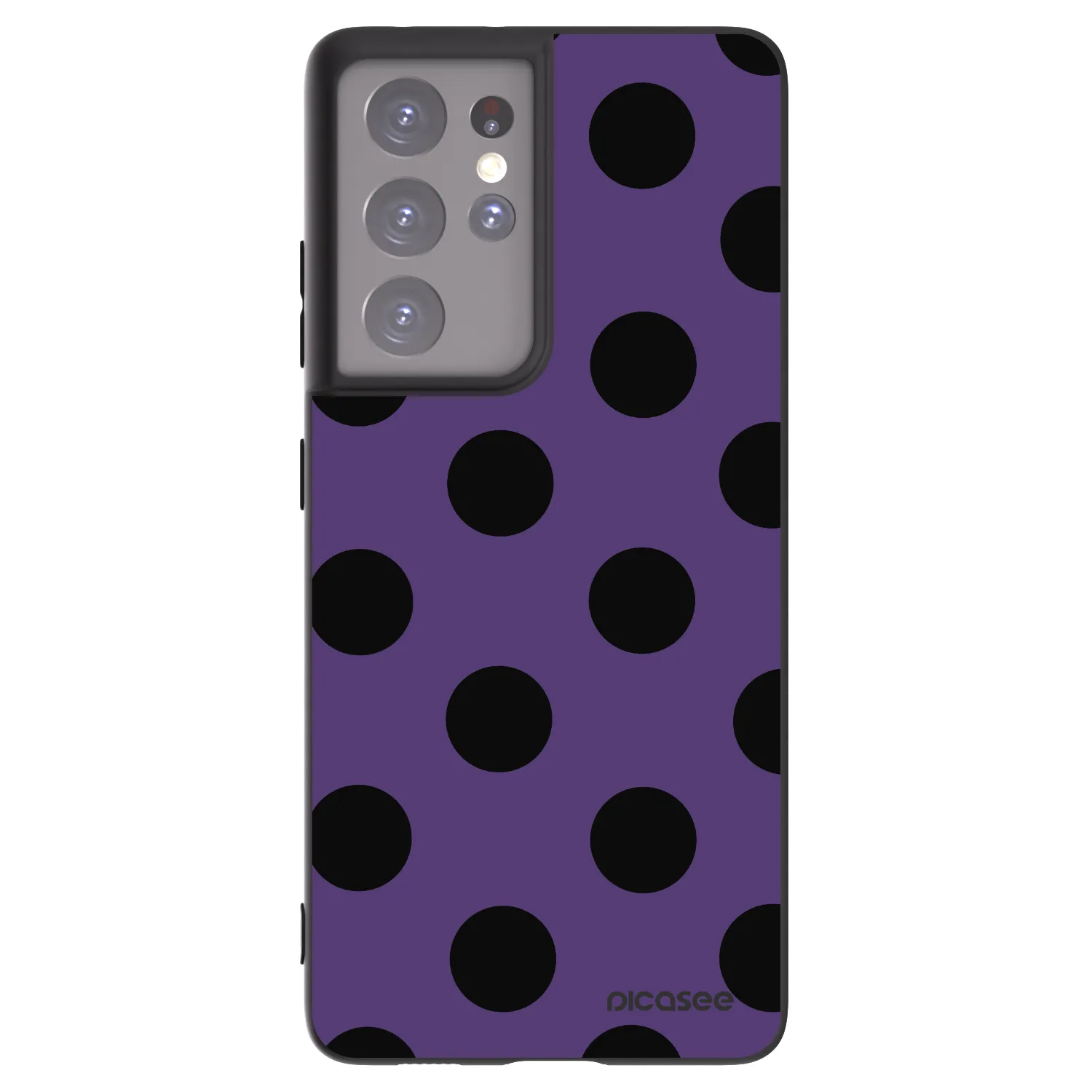 Picasee silikonski črni ovitek za Samsung Galaxy S21 Ultra 5G G998B - Big flickers 2