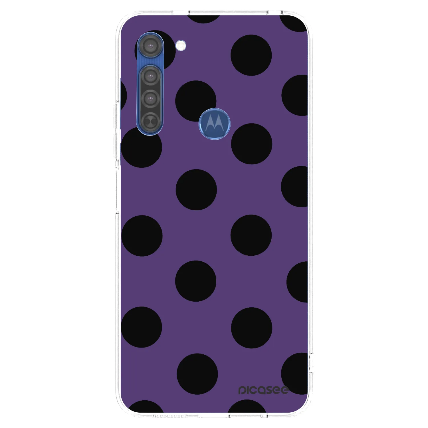 Picasee silikonski prozorni ovitek za Motorola Moto G8 - Big flickers 2
