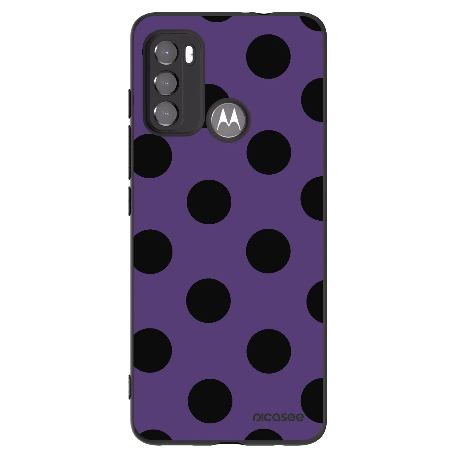 Picasee silikonski črni ovitek za Motorola Moto G60 - Big flickers 2