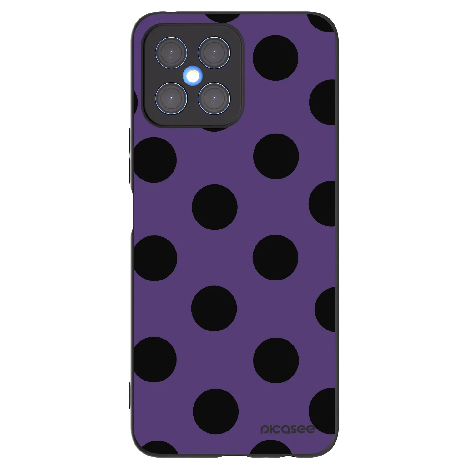 Picasee silikonski črni ovitek za Honor X8 4G - Big flickers 2