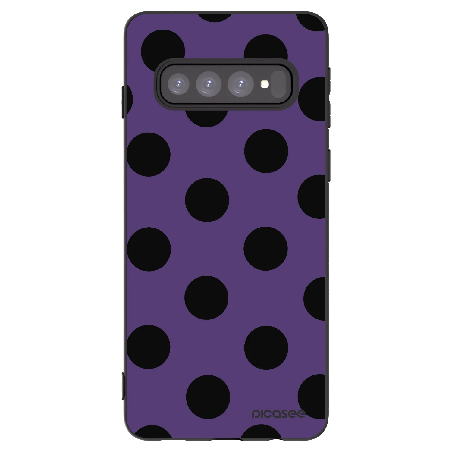 Picasee silikonski črni ovitek za Samsung Galaxy S10 G973 - Big flickers 2