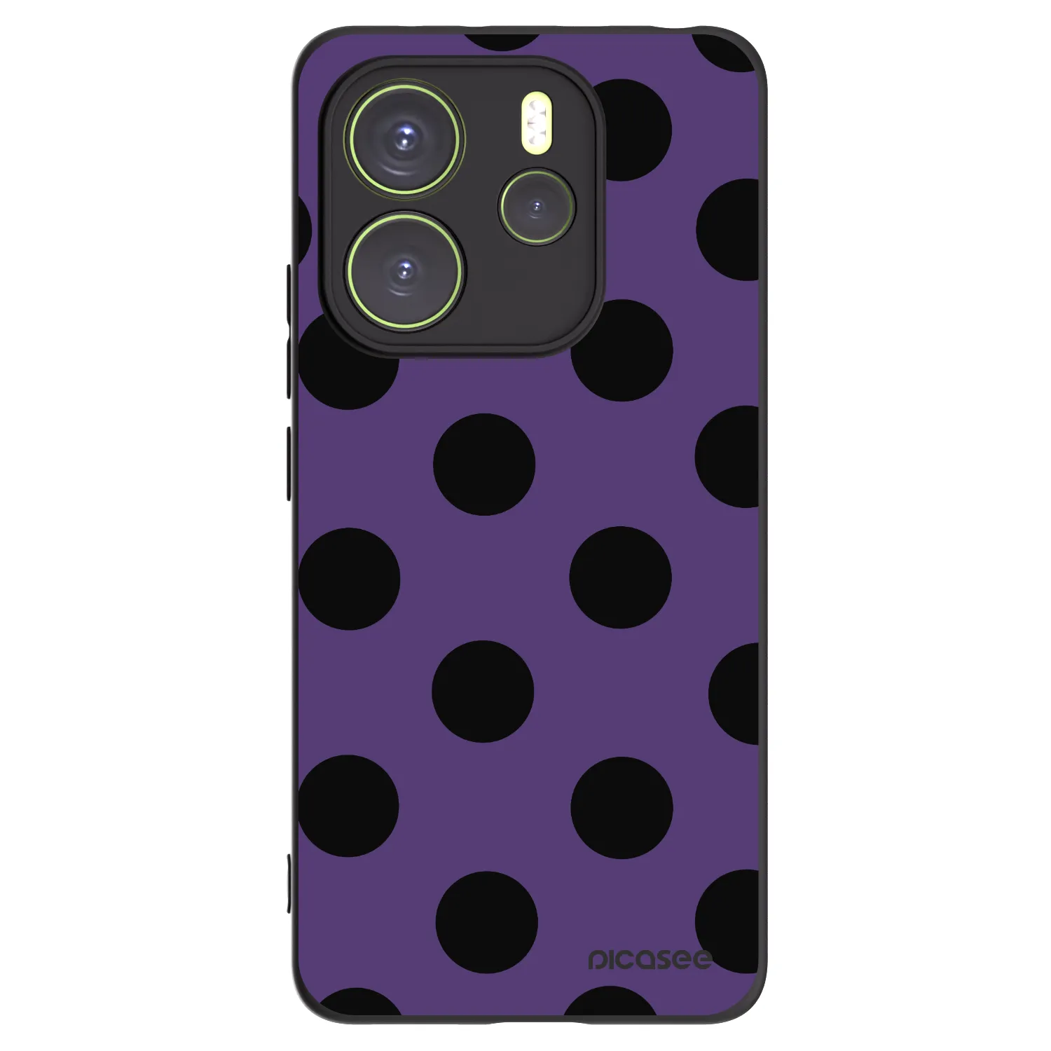 Picasee silikonski črni ovitek za Xiaomi Redmi Note 14 4G - Big flickers 2