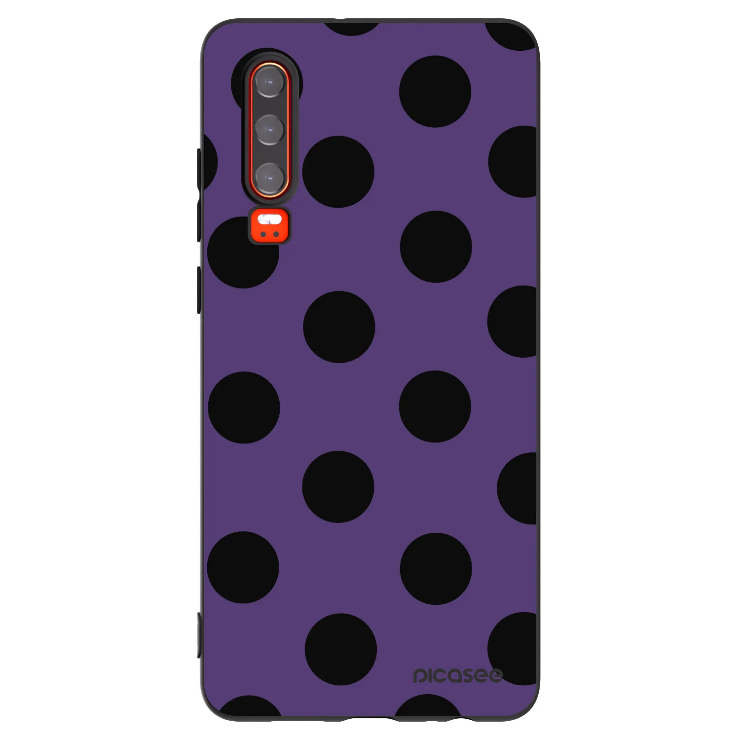 Picasee silikonski črni ovitek za Huawei P30 - Big flickers 2