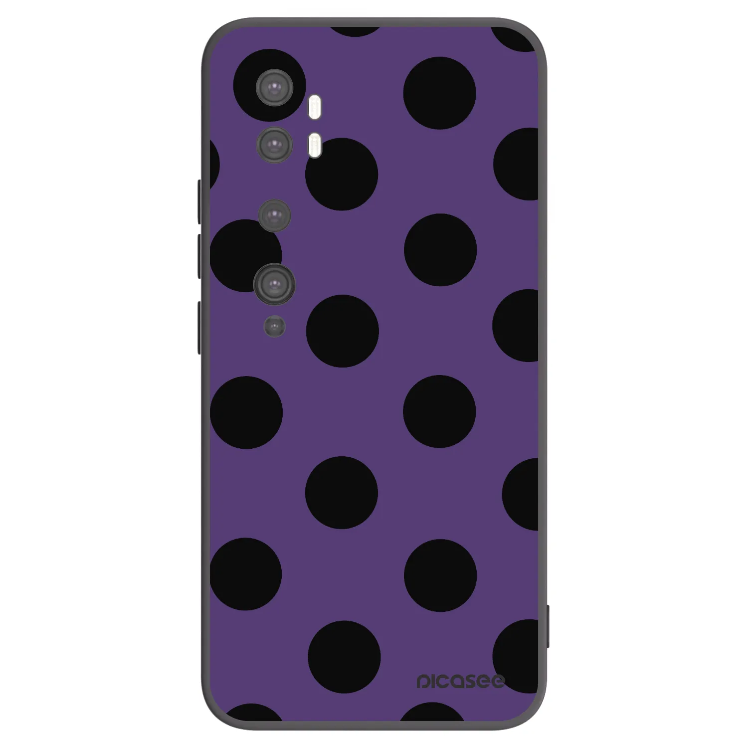 Picasee silikonski črni ovitek za Xiaomi Mi Note 10 (Pro) - Big flickers 2