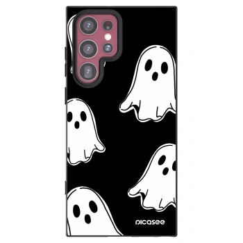 Picasee silikonski črni ovitek za Samsung Galaxy S22 Ultra 5G - Black ghosts