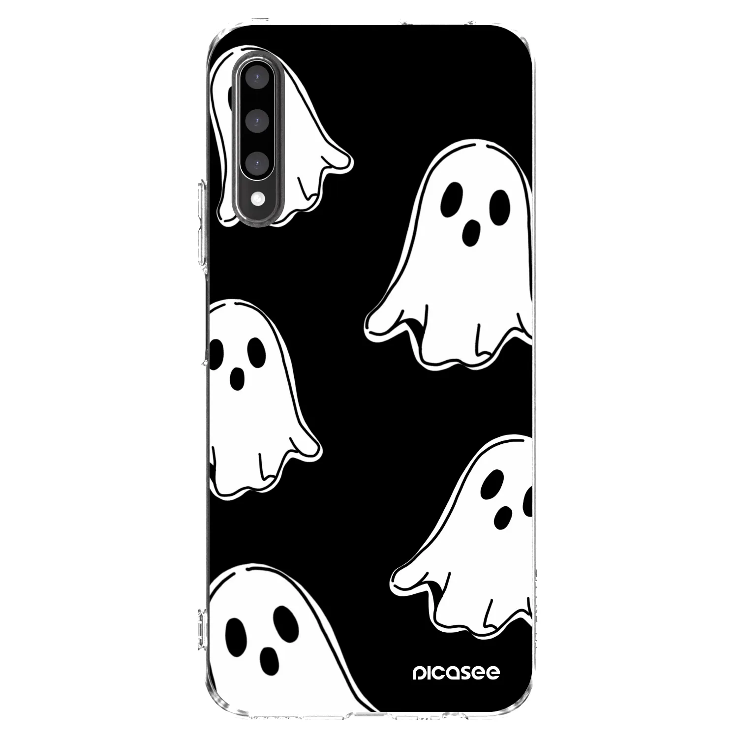 Picasee silikonski prozorni ovitek za Honor 9X Pro - Black ghosts