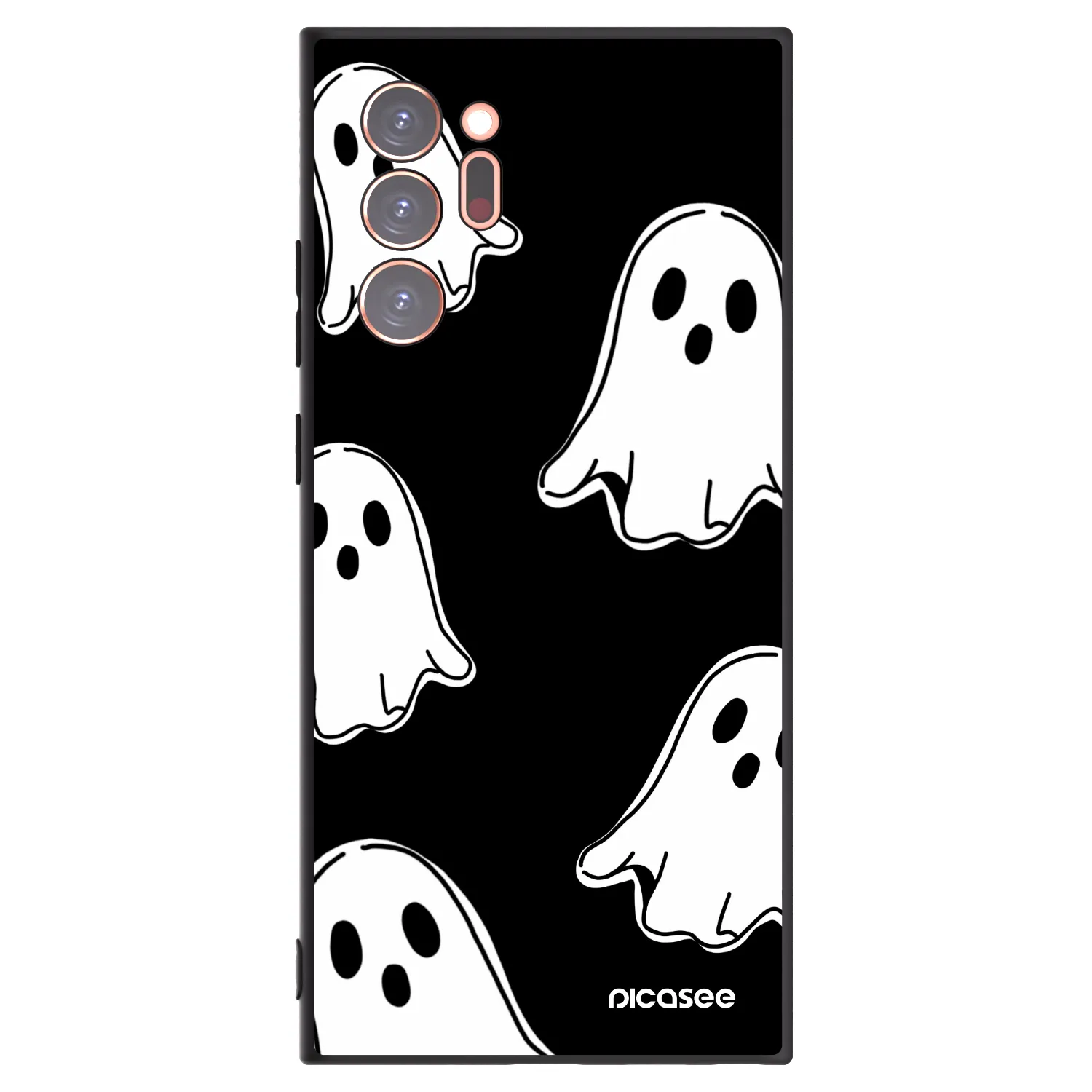 Picasee silikonski črni ovitek za Samsung Galaxy Note 20 Ultra - Black ghosts