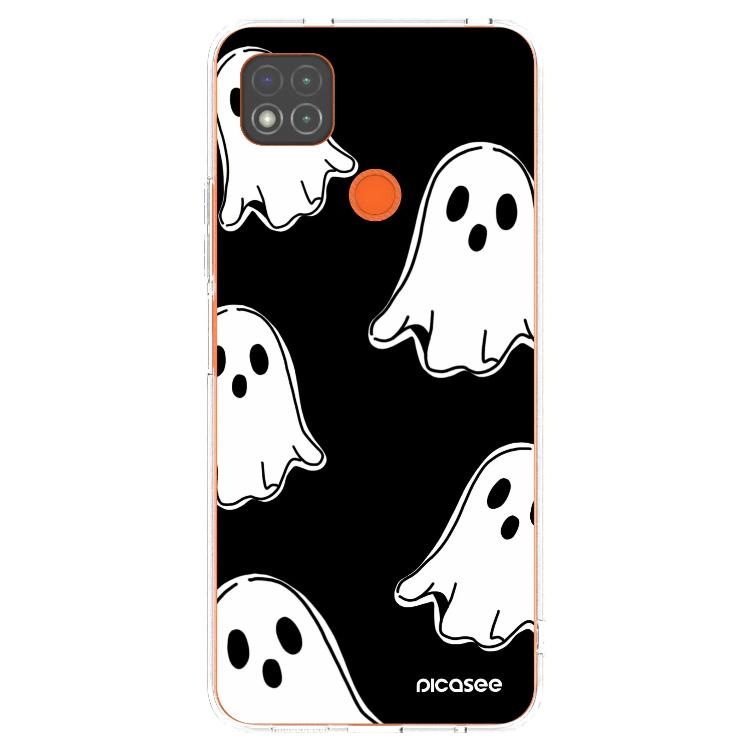 Picasee silikonski prozorni ovitek za Xiaomi Redmi 9C - Black ghosts