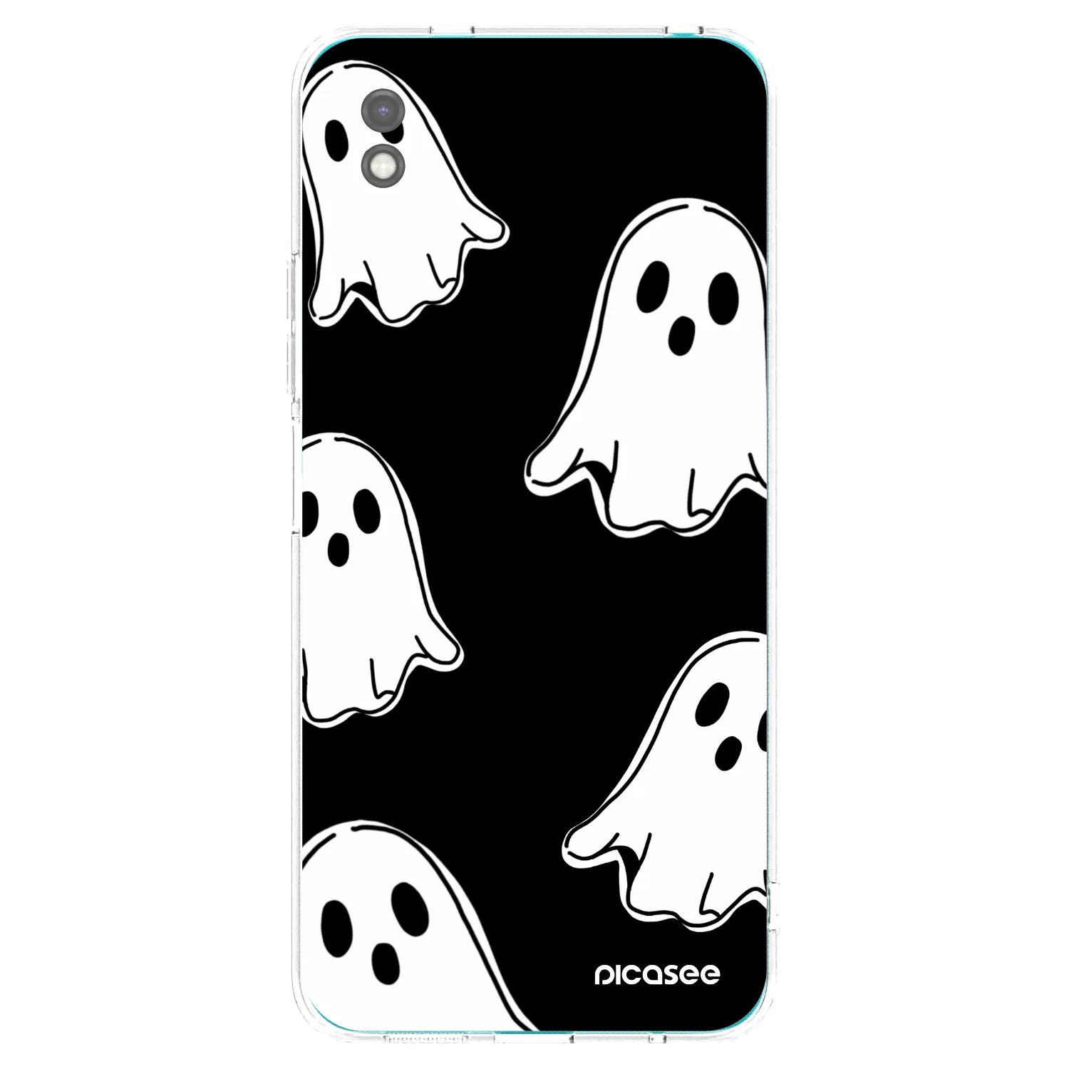 Picasee silikonski črni ovitek za Xiaomi Redmi 9A - Black ghosts