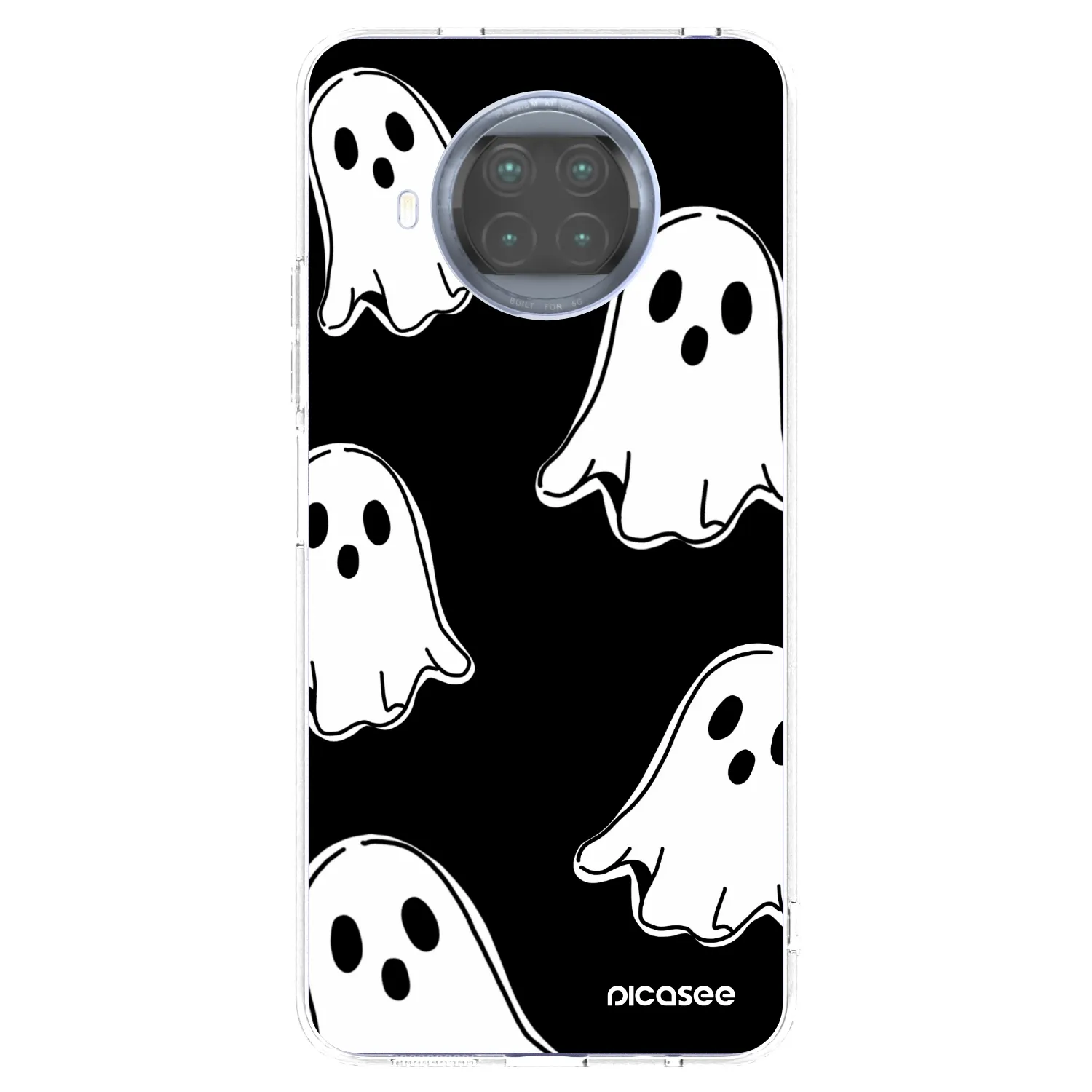 Picasee silikonski prozorni ovitek za Xiaomi Mi 10T Lite - Black ghosts
