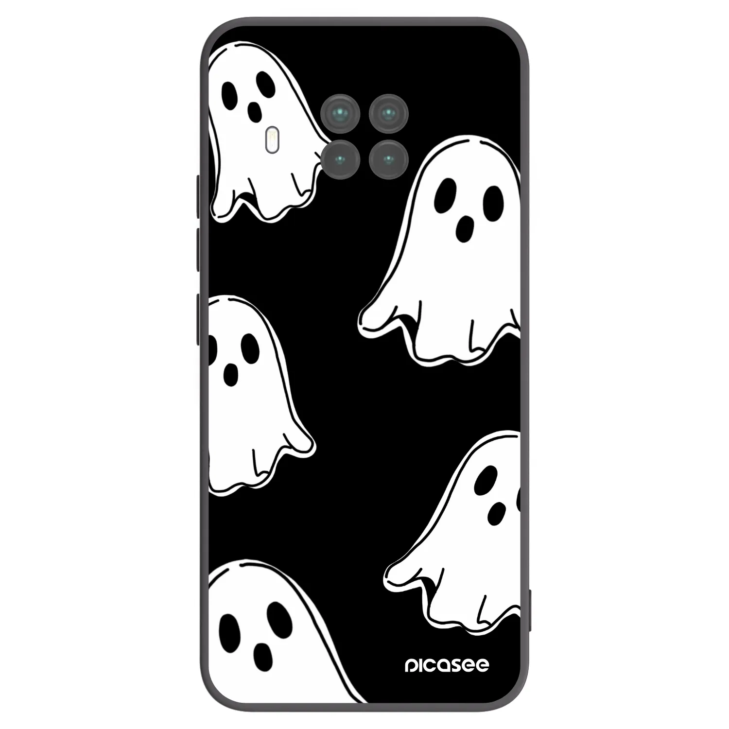 Picasee silikonski črni ovitek za Xiaomi Mi 10T Lite - Black ghosts