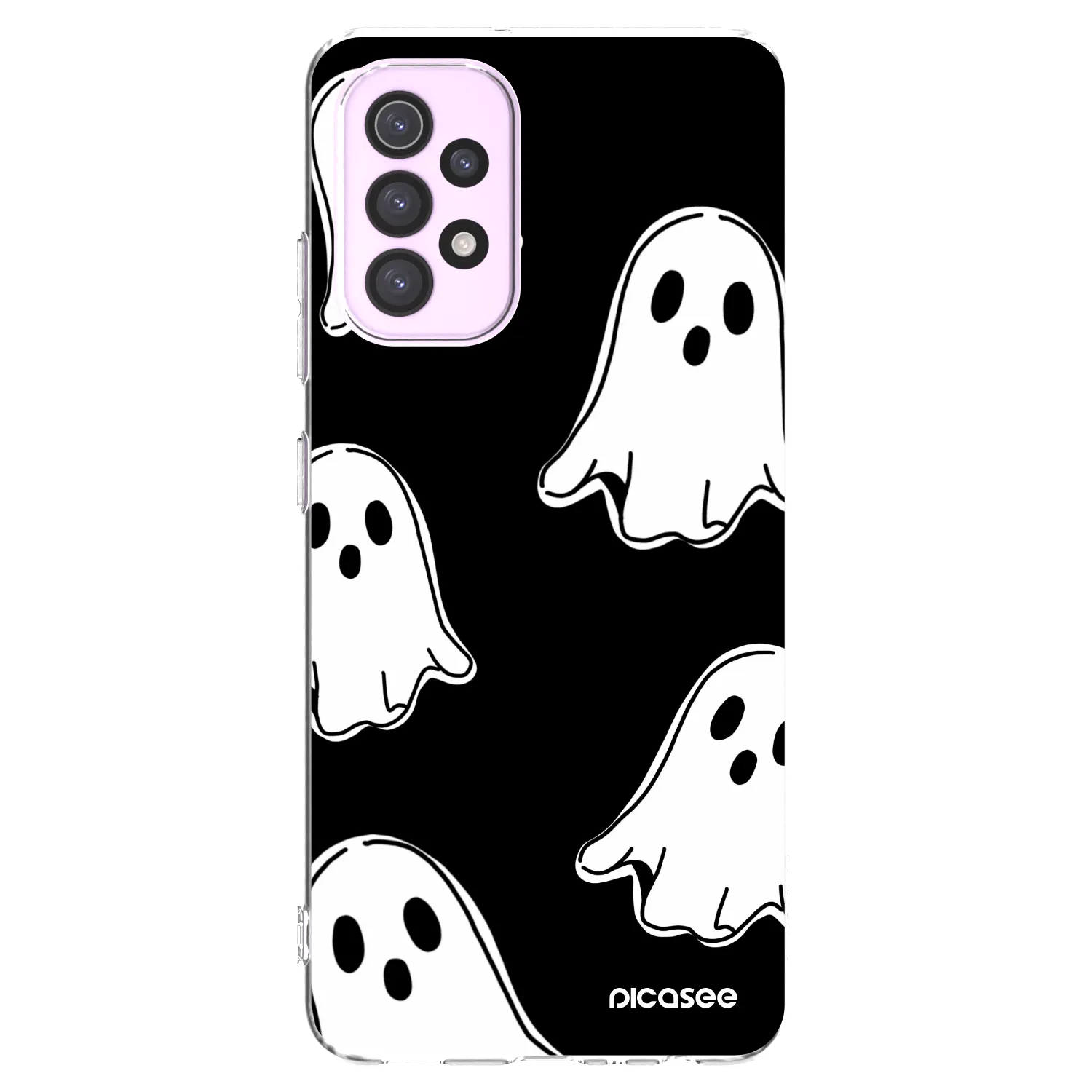 Picasee silikonski prozorni ovitek za Samsung Galaxy A32 5G A326B - Black ghosts