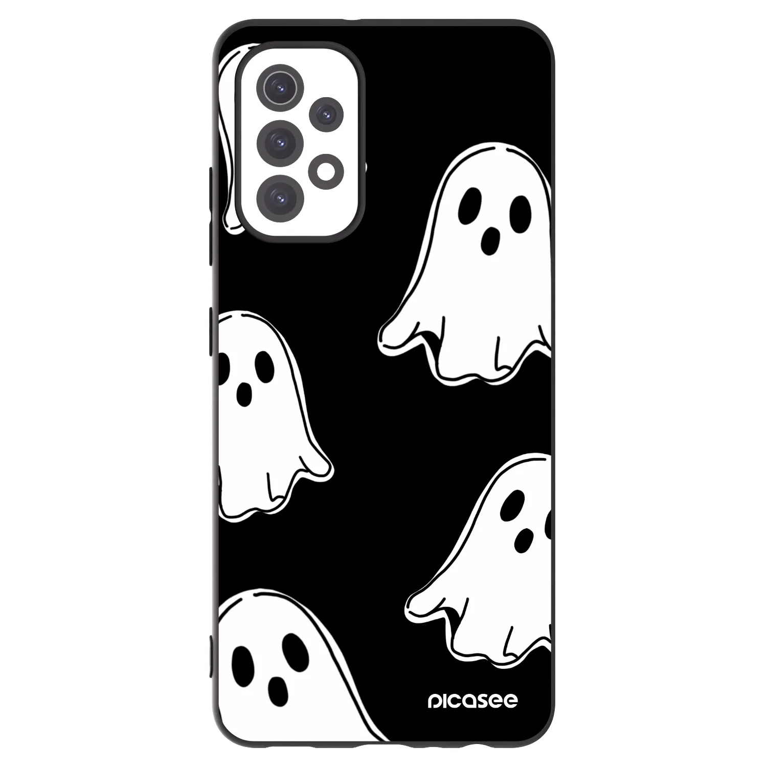 Picasee silikonski črni ovitek za Samsung Galaxy A32 5G A326B - Black ghosts