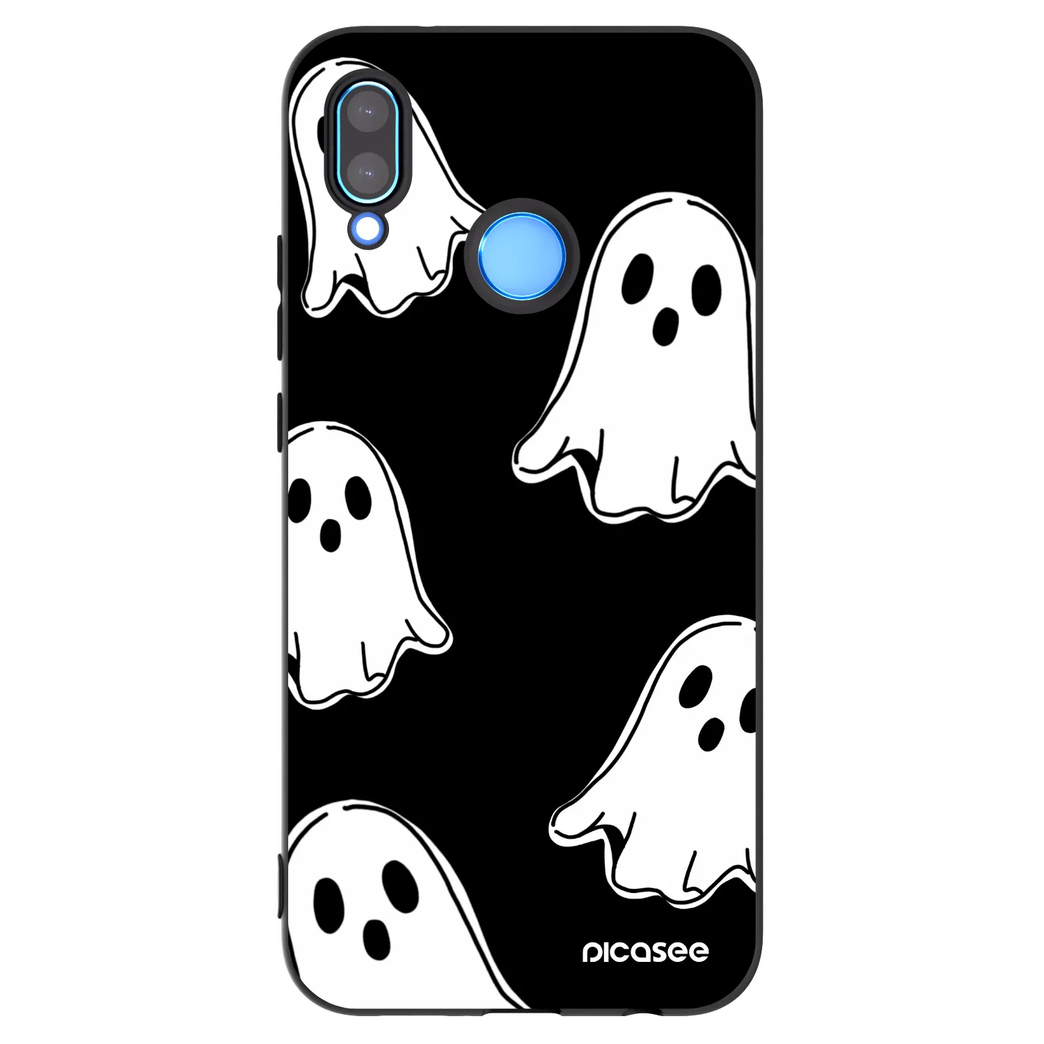Picasee silikonski črni ovitek za Huawei P20 Lite - Black ghosts