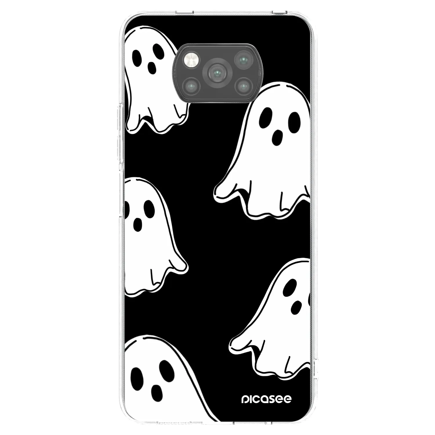 Picasee silikonski črni ovitek za Xiaomi Poco X3 Pro - Black ghosts