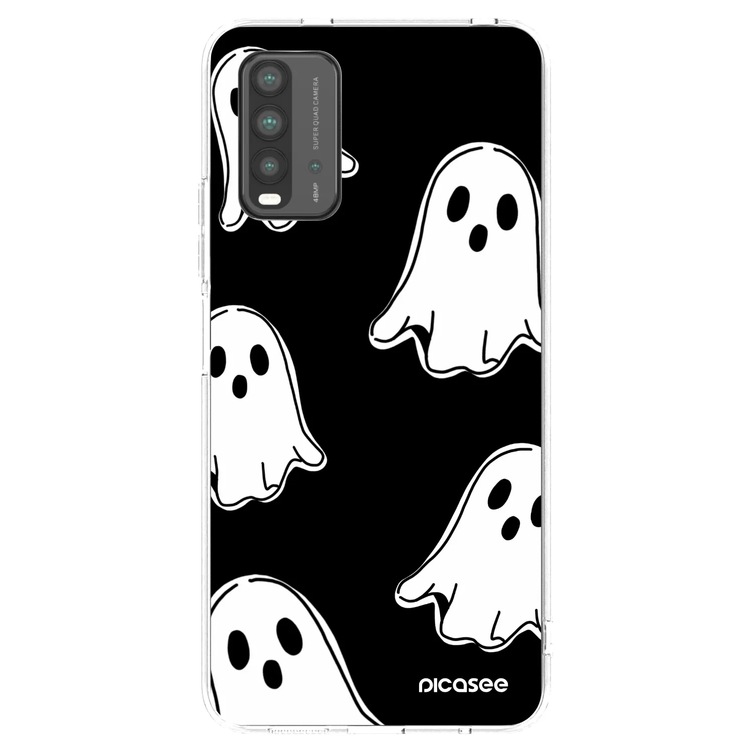 Picasee silikonski prozorni ovitek za Xiaomi Redmi 9T - Black ghosts
