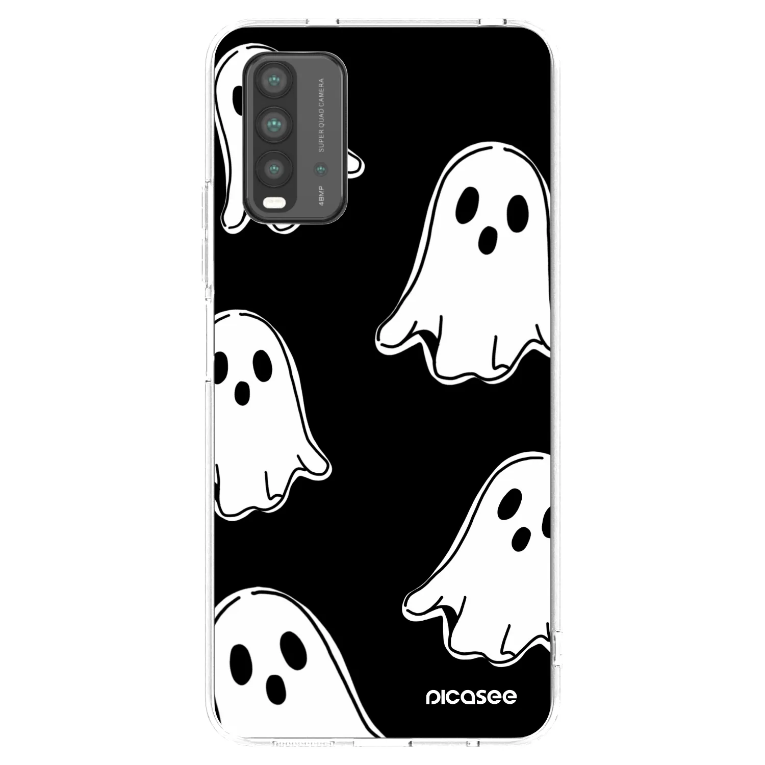 Picasee silikonski črni ovitek za Xiaomi Redmi 9T - Black ghosts