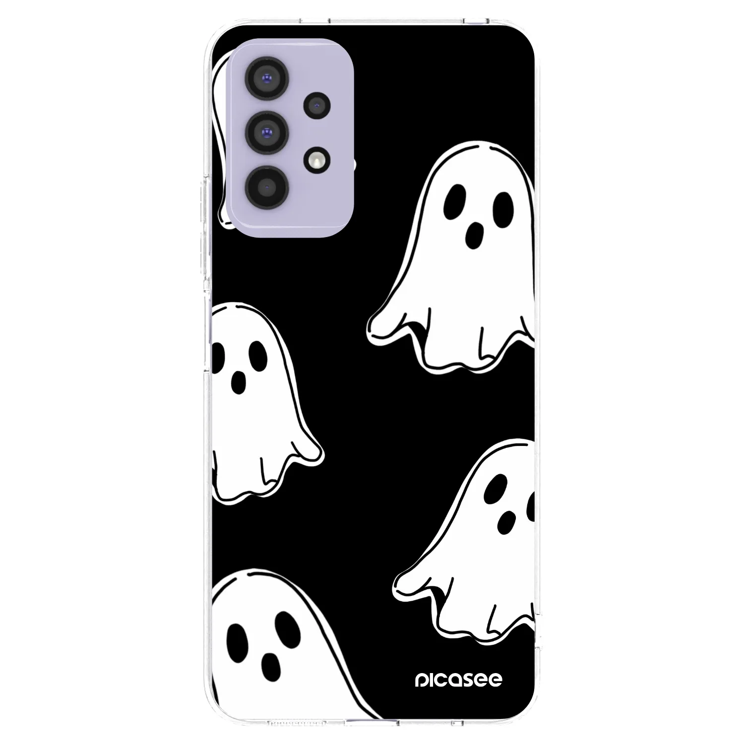 Picasee silikonski prozorni ovitek za Samsung Galaxy A32 4G SM-A325F - Black ghosts
