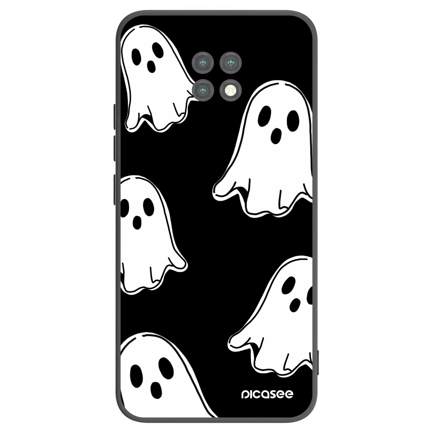 Picasee silikonski črni ovitek za Xiaomi Redmi Note 9T - Black ghosts