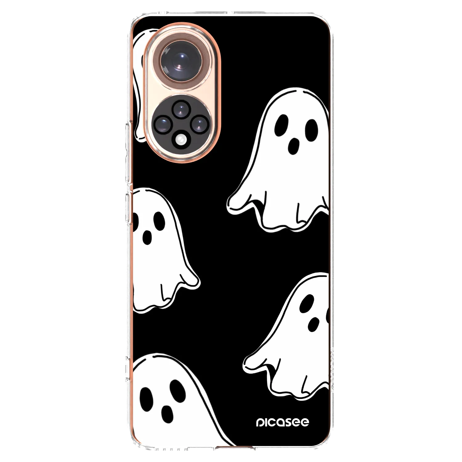 Picasee silikonski prozorni ovitek za Honor 50 5G - Black ghosts