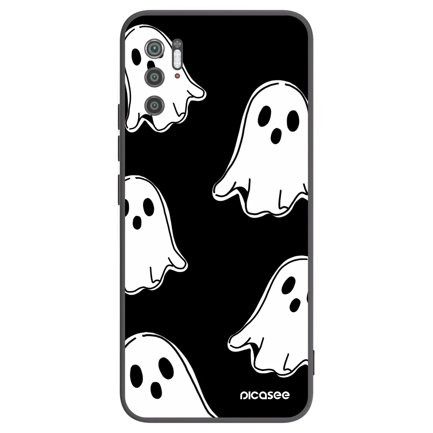 Picasee silikonski črni ovitek za Xiaomi Poco M3 Pro 5G - Black ghosts
