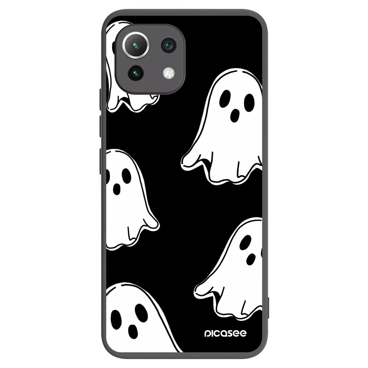 Picasee silikonski črni ovitek za Xiaomi 11 Lite 5G NE - Black ghosts