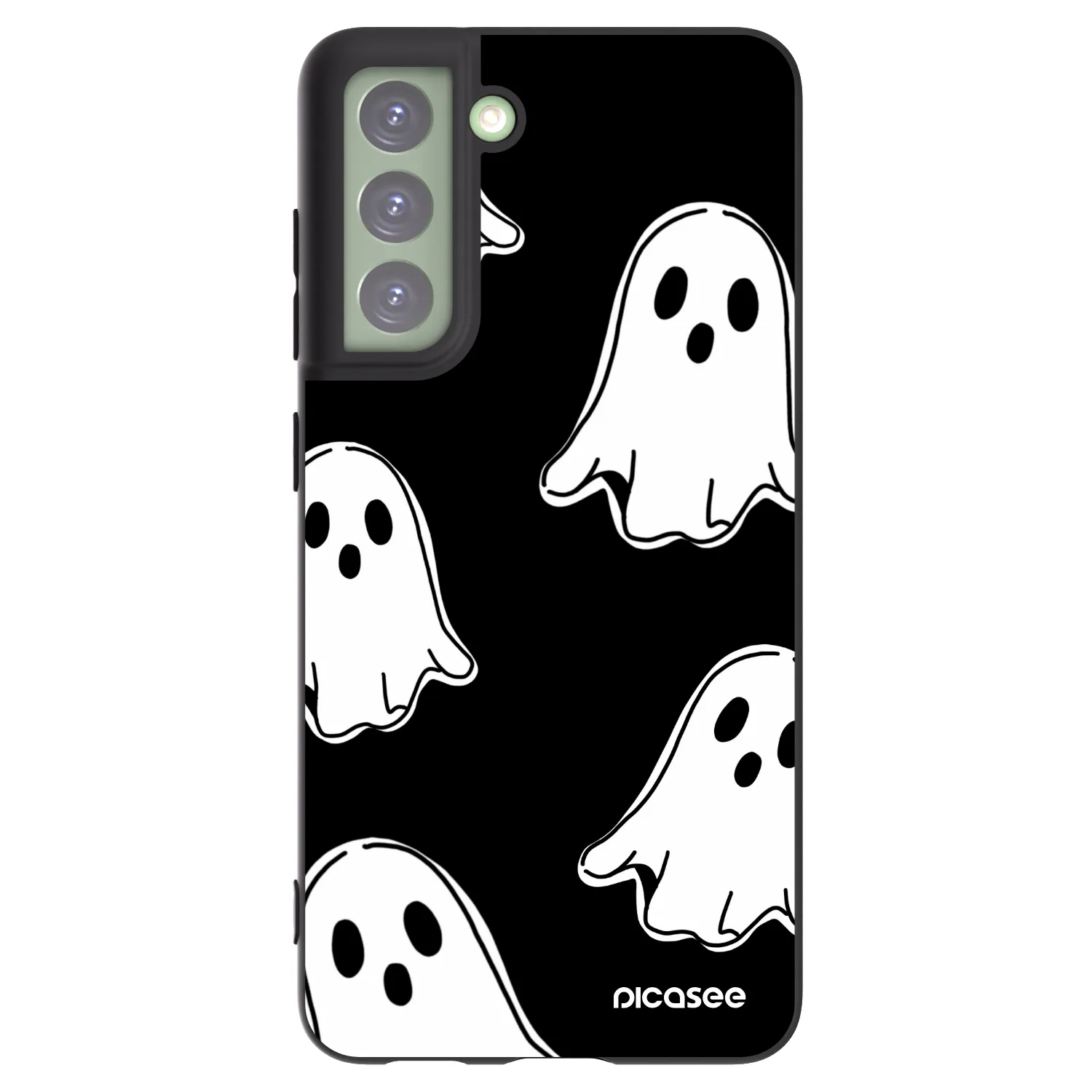 Picasee silikonski črni ovitek za Samsung Galaxy S21 FE 5G - Black ghosts