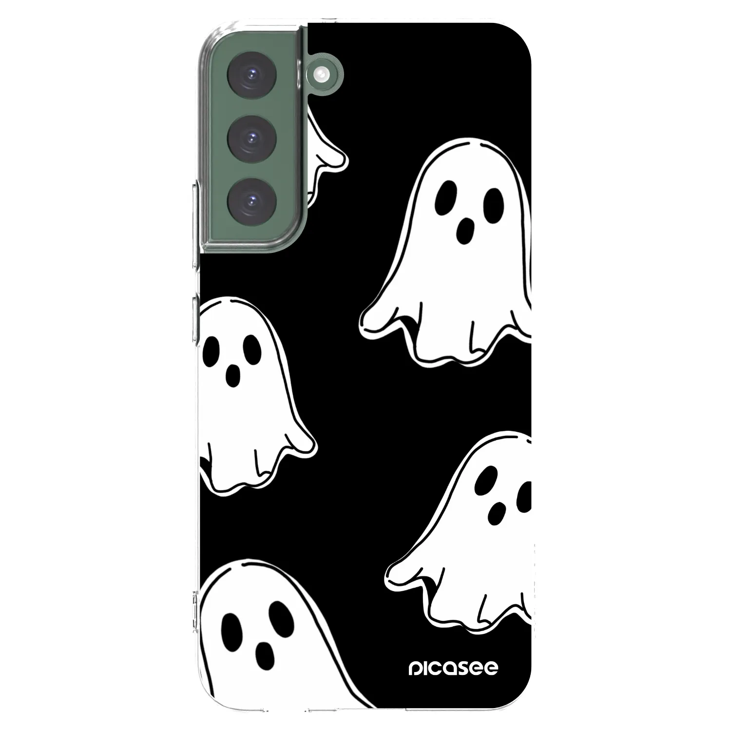 Picasee silikonski prozorni ovitek za Samsung Galaxy S22+ 5G - Black ghosts