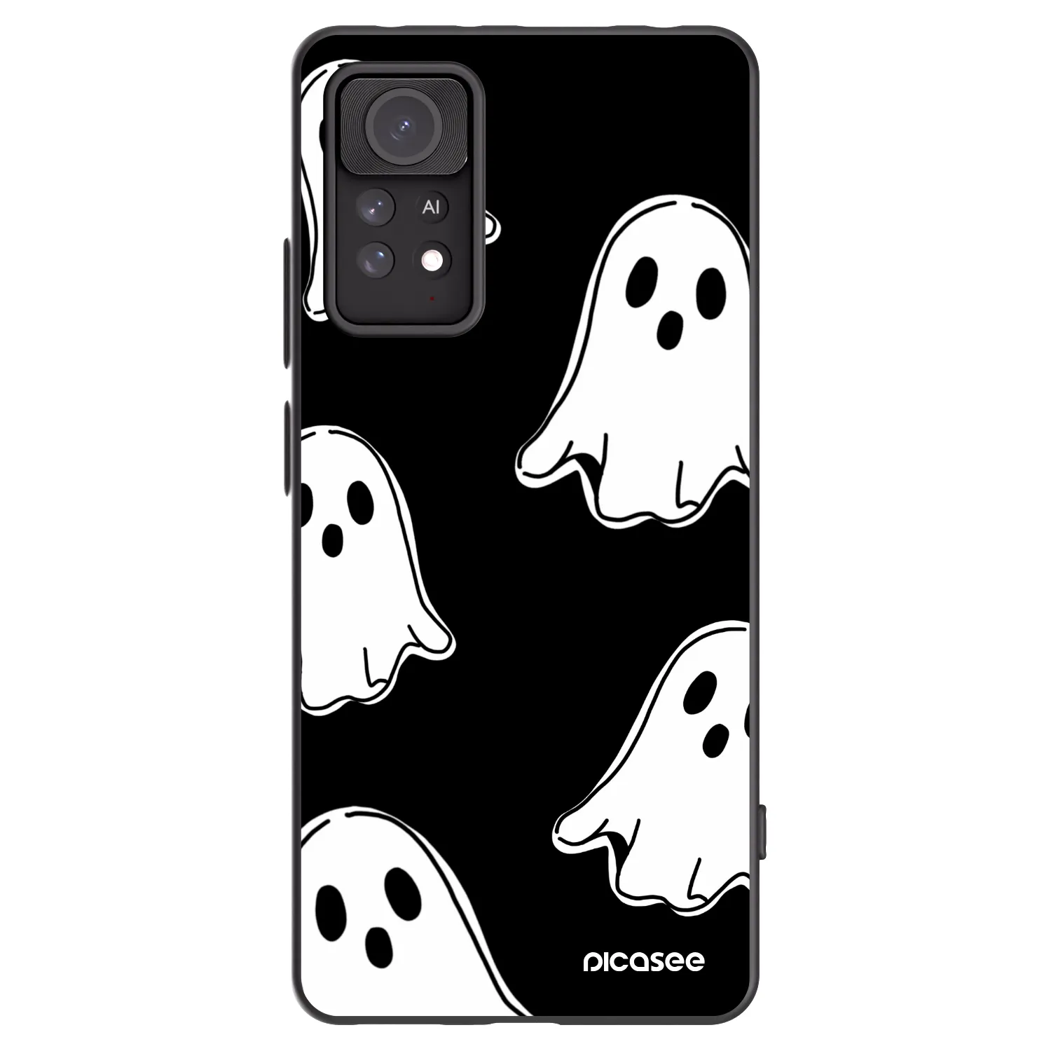 Picasee silikonski črni ovitek za Xiaomi Redmi Note 11 Pro 5G - Black ghosts