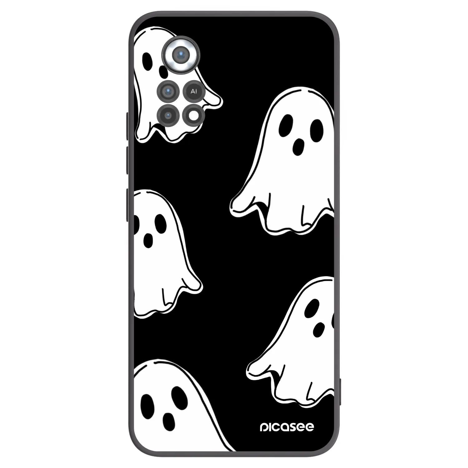 Picasee silikonski črni ovitek za Xiaomi Poco X4 Pro 5G - Black ghosts