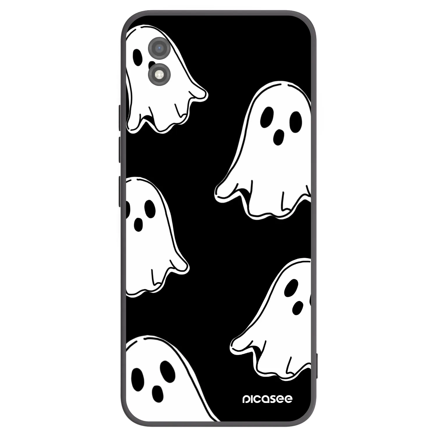 Picasee silikonski črni ovitek za Realme C11 (2021) - Black ghosts