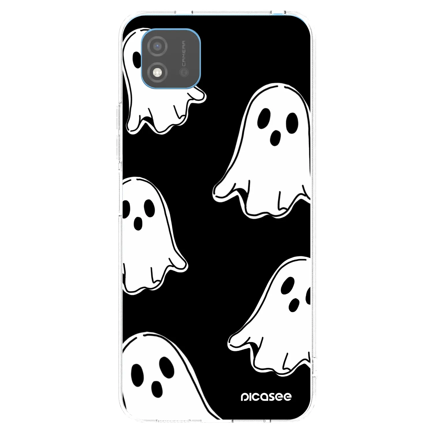 Picasee silikonski prozorni ovitek za Realme C11 (2021) - Black ghosts