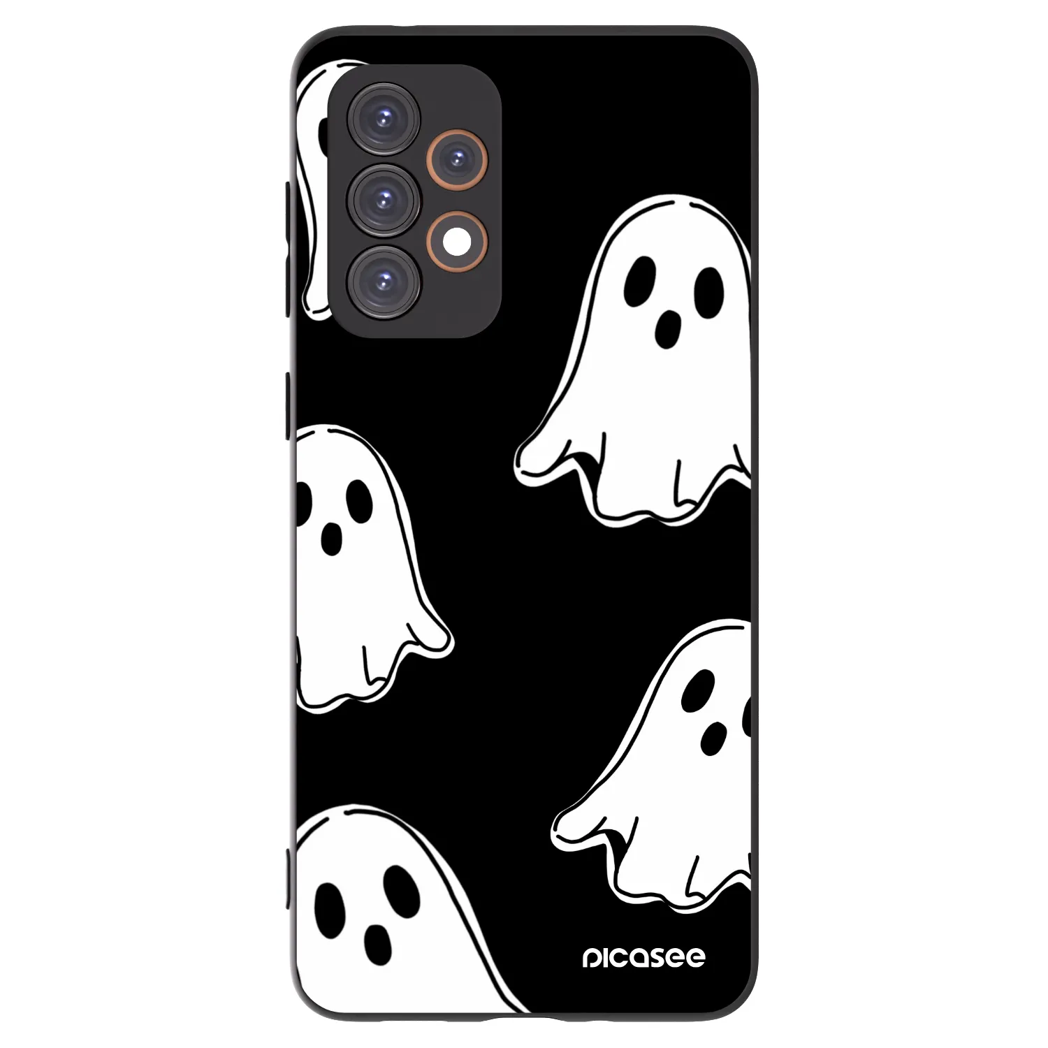 Picasee silikonski črni ovitek za Samsung Galaxy A33 5G A336 - Black ghosts