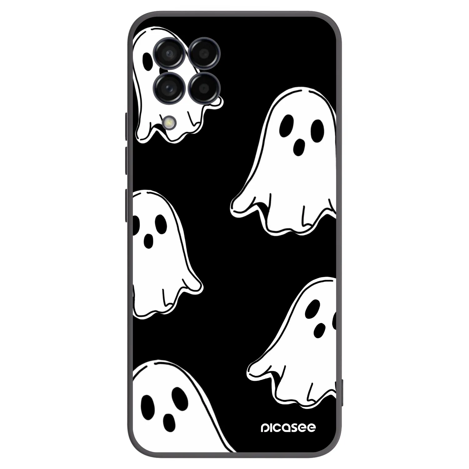 Picasee silikonski črni ovitek za Samsung Galaxy M53 5G - Black ghosts