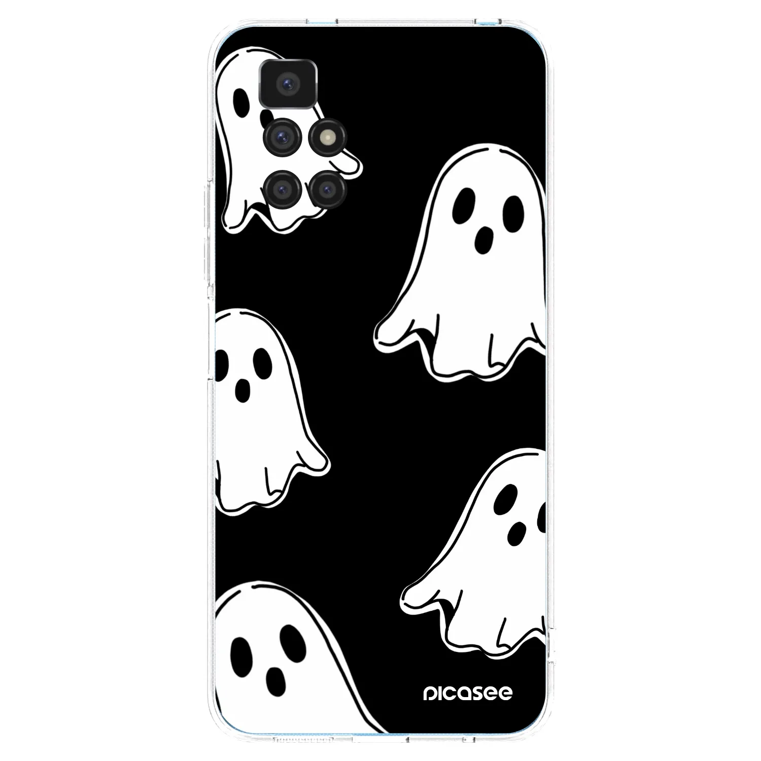 Picasee silikonski prozorni ovitek za Xiaomi Redmi 10 (2022) - Black ghosts