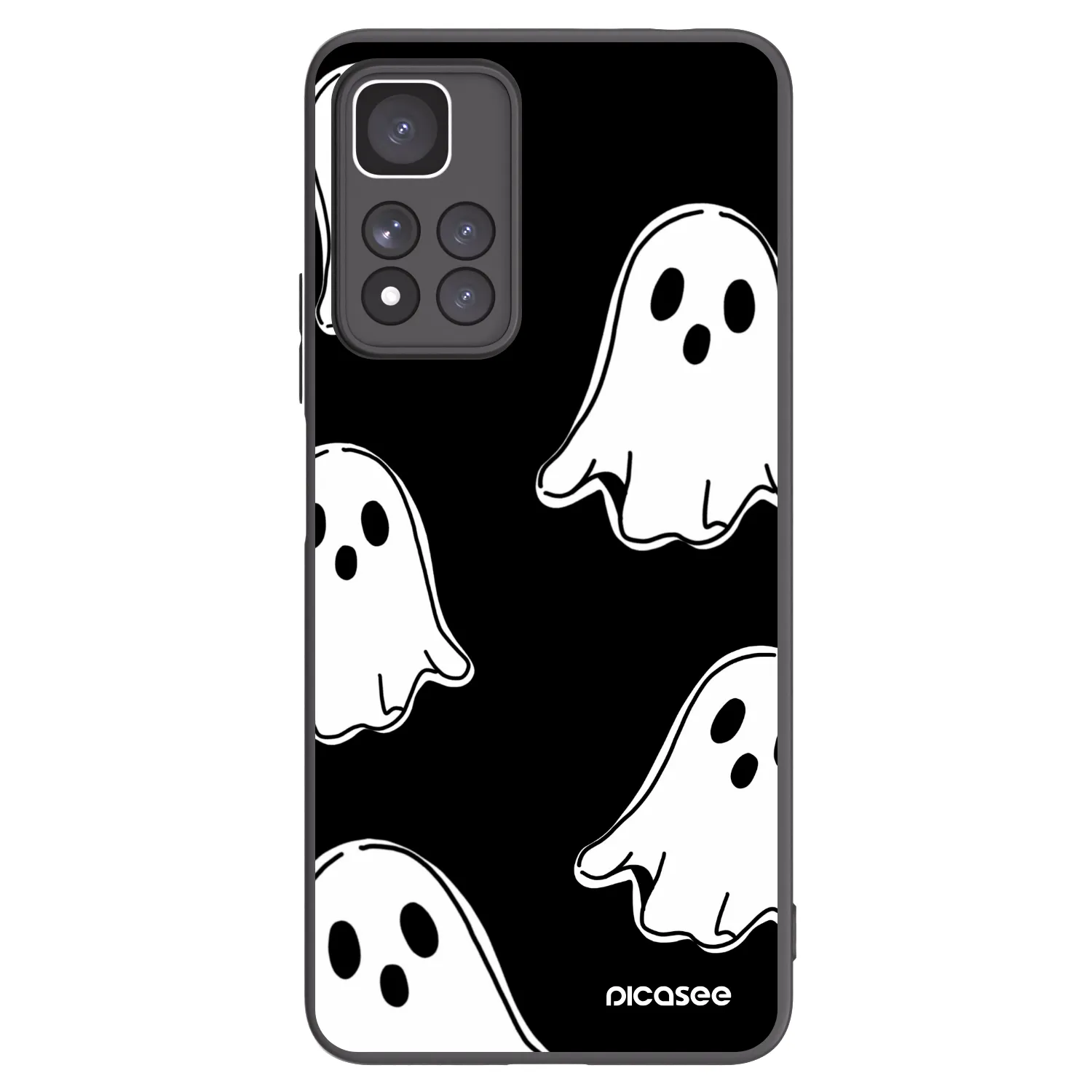 Picasee silikonski črni ovitek za Xiaomi Redmi Note 11 Pro+ 5G - Black ghosts