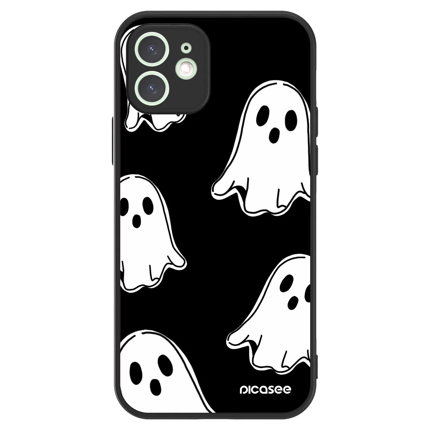 Picasee ULTIMATE CASE MagSafe za Apple iPhone 12 - Black ghosts