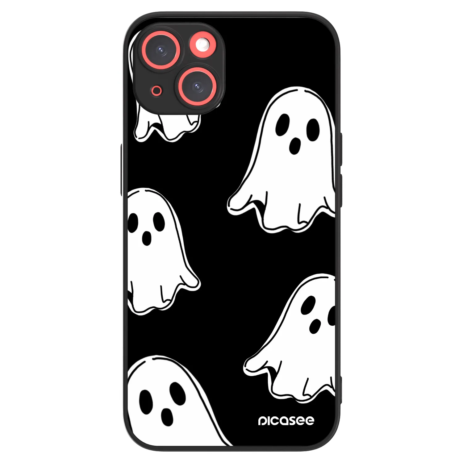 Picasee ULTIMATE CASE MagSafe za Apple iPhone 13 - Black ghosts
