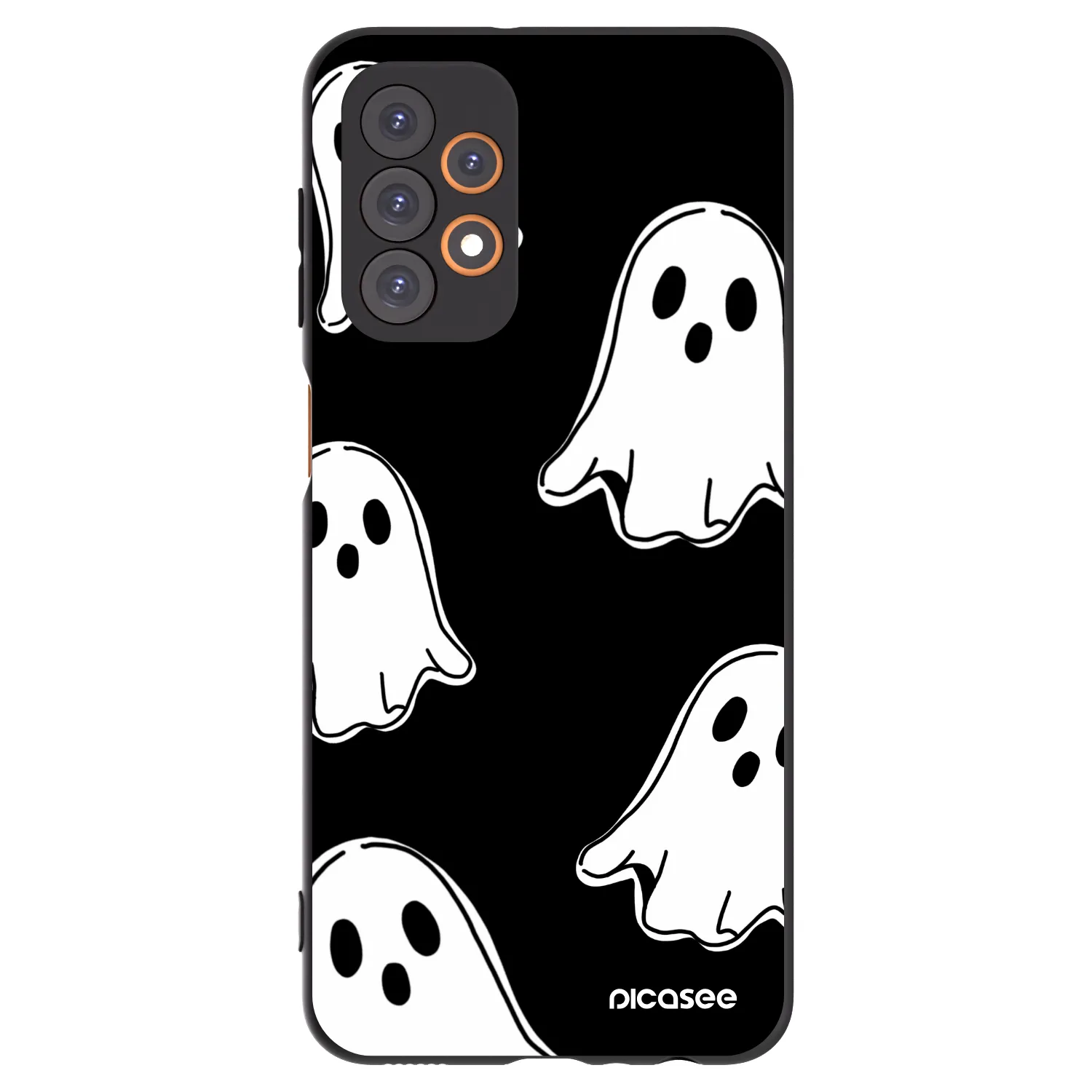 Picasee silikonski črni ovitek za Samsung Galaxy A23 A235F 4G - Black ghosts