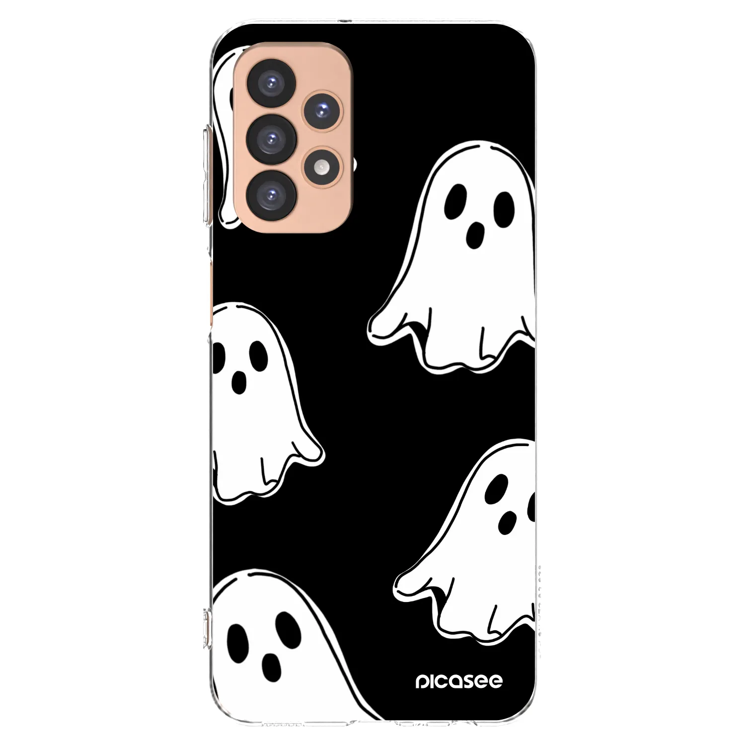 Picasee silikonski prozorni ovitek za Samsung Galaxy A23 A236B 5G - Black ghosts