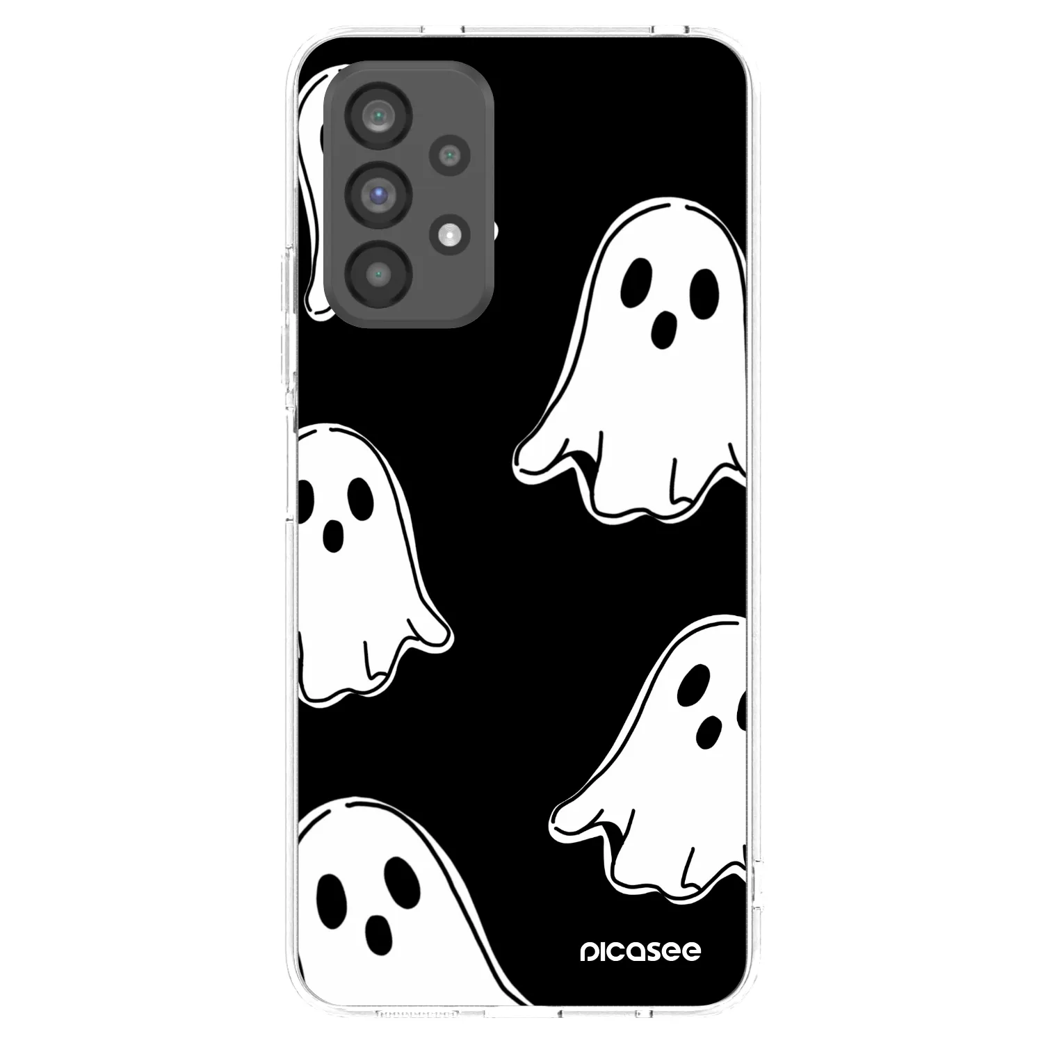Picasee silikonski prozorni ovitek za Samsung Galaxy A73 5G - Black ghosts