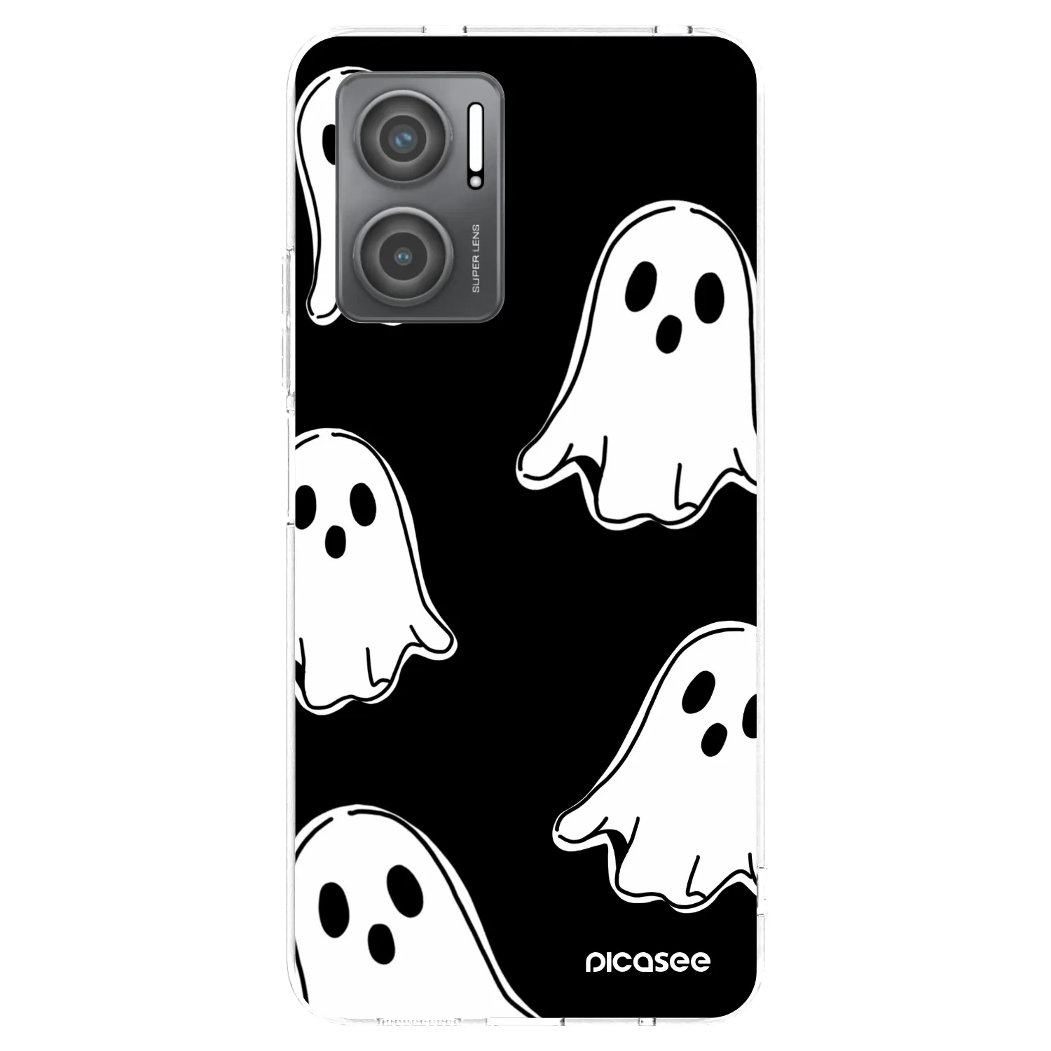 Picasee silikonski prozorni ovitek za Xiaomi Redmi 10 5G - Black ghosts